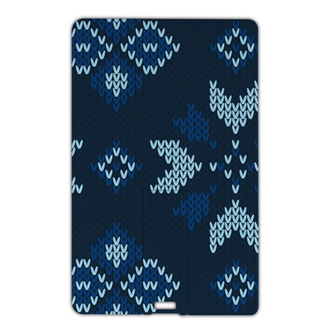 Blue Knitted Texture, Blue Christmas Background, Art Name Card Style USB Flash Drive from ArtsNow.com Front