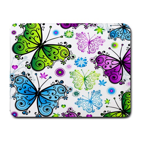 Butterflies, Abstract, Background, Colorful Small Mousepad from ArtsNow.com Front