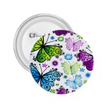 Butterflies, Abstract, Background, Colorful 2.25  Buttons