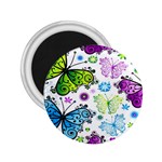 Butterflies, Abstract, Background, Colorful 2.25  Magnets