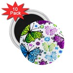 Butterflies, Abstract, Background, Colorful 2.25  Magnets (10 pack) 