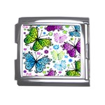 Butterflies, Abstract, Background, Colorful Mega Link Italian Charm (18mm)