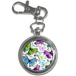 Butterflies, Abstract, Background, Colorful Key Chain Watches