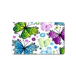 Butterflies, Abstract, Background, Colorful Magnet (Name Card)