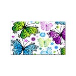 Butterflies, Abstract, Background, Colorful Sticker Rectangular (100 pack)