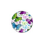 Butterflies, Abstract, Background, Colorful Golf Ball Marker