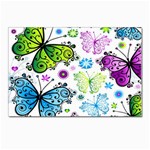 Butterflies, Abstract, Background, Colorful Postcard 4 x 6  (Pkg of 10)