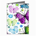 Butterflies, Abstract, Background, Colorful Greeting Card