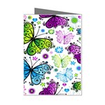 Butterflies, Abstract, Background, Colorful Mini Greeting Cards (Pkg of 8)