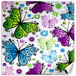 Butterflies, Abstract, Background, Colorful Canvas 12  x 12 