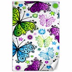 Butterflies, Abstract, Background, Colorful Canvas 24  x 36 