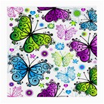 Butterflies, Abstract, Background, Colorful Medium Glasses Cloth