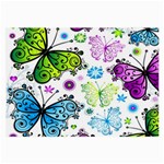 Butterflies, Abstract, Background, Colorful Large Glasses Cloth