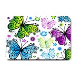 Butterflies, Abstract, Background, Colorful Small Doormat