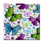 Butterflies, Abstract, Background, Colorful Face Towel