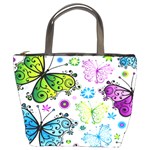 Butterflies, Abstract, Background, Colorful Bucket Bag