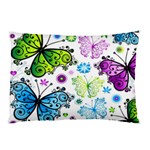 Butterflies, Abstract, Background, Colorful Pillow Case