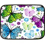 Butterflies, Abstract, Background, Colorful Fleece Blanket (Mini)