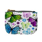 Butterflies, Abstract, Background, Colorful Mini Coin Purse