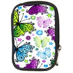 Butterflies, Abstract, Background, Colorful Compact Camera Leather Case