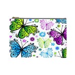 Butterflies, Abstract, Background, Colorful Cosmetic Bag (Large)