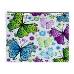 Butterflies, Abstract, Background, Colorful Cosmetic Bag (XL)