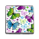 Butterflies, Abstract, Background, Colorful Memory Card Reader (Square 5 Slot)