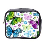 Butterflies, Abstract, Background, Colorful Mini Toiletries Bag (Two Sides)