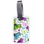 Butterflies, Abstract, Background, Colorful Luggage Tag (one side)