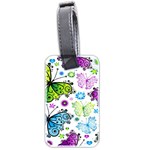 Butterflies, Abstract, Background, Colorful Luggage Tag (two sides)