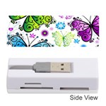 Butterflies, Abstract, Background, Colorful Memory Card Reader (Stick)