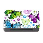 Butterflies, Abstract, Background, Colorful Memory Card Reader with CF