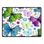 Butterflies, Abstract, Background, Colorful Two Sides Fleece Blanket (Small)