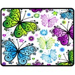 Butterflies, Abstract, Background, Colorful Two Sides Fleece Blanket (Medium)