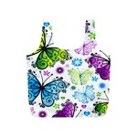 Butterflies, Abstract, Background, Colorful Full Print Recycle Bag (S)