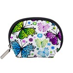 Butterflies, Abstract, Background, Colorful Accessory Pouch (Small)