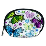 Butterflies, Abstract, Background, Colorful Accessory Pouch (Medium)