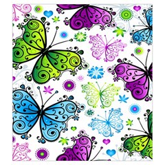 Butterflies, Abstract, Background, Colorful Drawstring Pouch (Medium) from ArtsNow.com Front