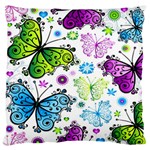 Butterflies, Abstract, Background, Colorful Standard Premium Plush Fleece Cushion Case (Two Sides)