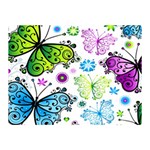 Butterflies, Abstract, Background, Colorful Two Sides Premium Plush Fleece Blanket (Mini)