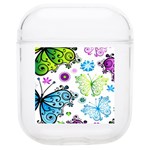 Butterflies, Abstract, Background, Colorful Soft TPU AirPods 1/2 Case