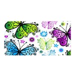 Butterflies, Abstract, Background, Colorful Satin Wrap 35  x 70 