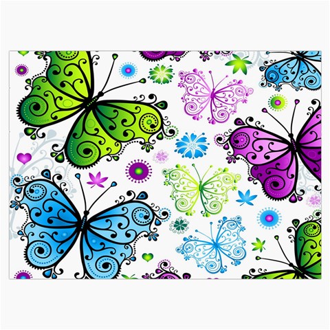 Butterflies, Abstract, Background, Colorful Roll Up Canvas Pencil Holder (L) from ArtsNow.com Front