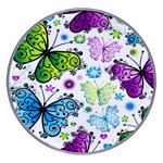 Butterflies, Abstract, Background, Colorful Wireless Fast Charger(White)