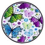 Butterflies, Abstract, Background, Colorful Wireless Fast Charger(Black)