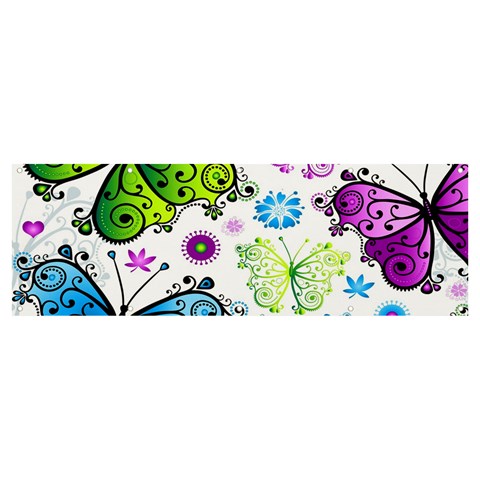 Butterflies, Abstract, Background, Colorful Banner and Sign 12  x 4  from ArtsNow.com Front