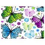 Butterflies, Abstract, Background, Colorful Two Sides Premium Plush Fleece Blanket (Baby Size)