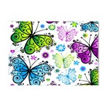 Butterflies, Abstract, Background, Colorful Crystal Sticker (A4)