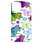 Butterflies, Abstract, Background, Colorful iPhone 14 Black UV Print Case