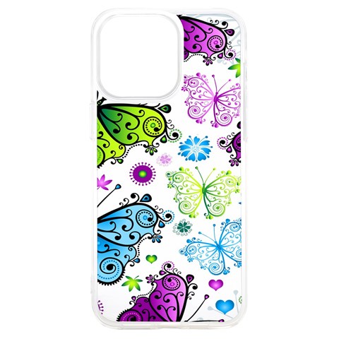 Butterflies, Abstract, Background, Colorful iPhone 15 Plus TPU UV Print Case from ArtsNow.com Front